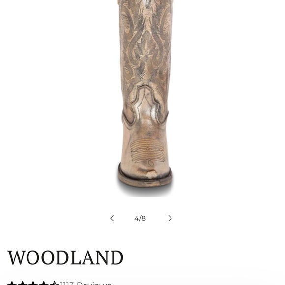 Metallic Western Cowboy Boots Freebird Woodland boots - Picture 2 of 5